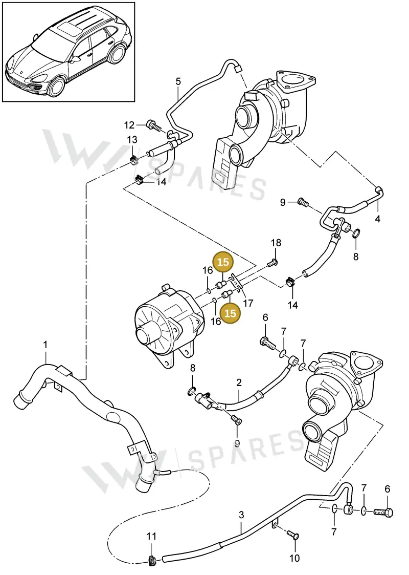 95510636202 — Porsche Cayenne (2010-2018) diagram p37202090, position 15