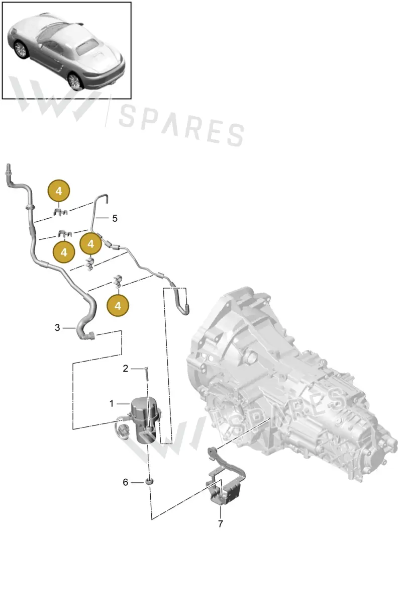 95510669400 — Porsche Boxster (2016-2019) diagram p48604020, position 4