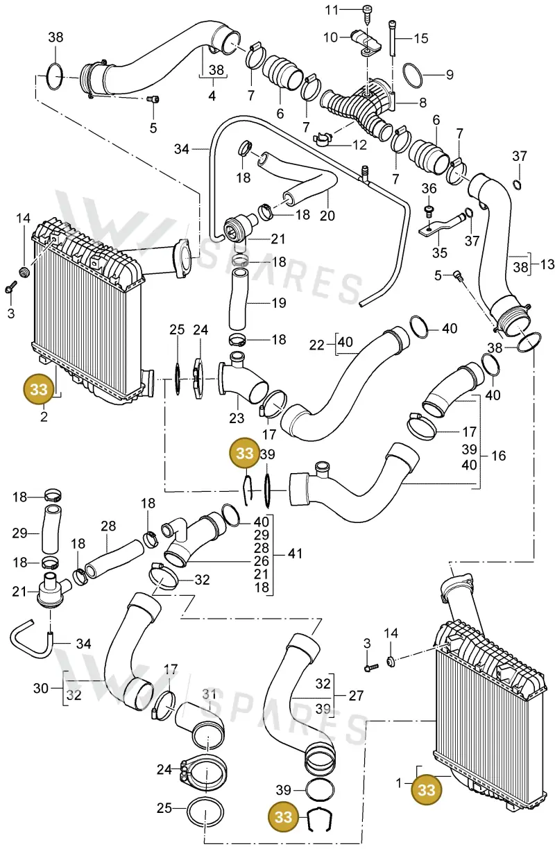 95510680200 — Porsche Cayenne (2002-2006) diagram p24107020, position 33