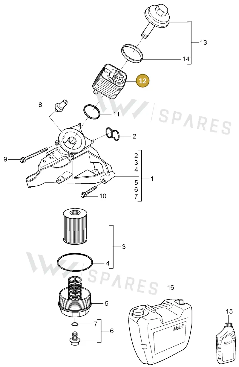 95510702103 — Porsche Cayenne (2002-2006) diagram p24104011, position 12