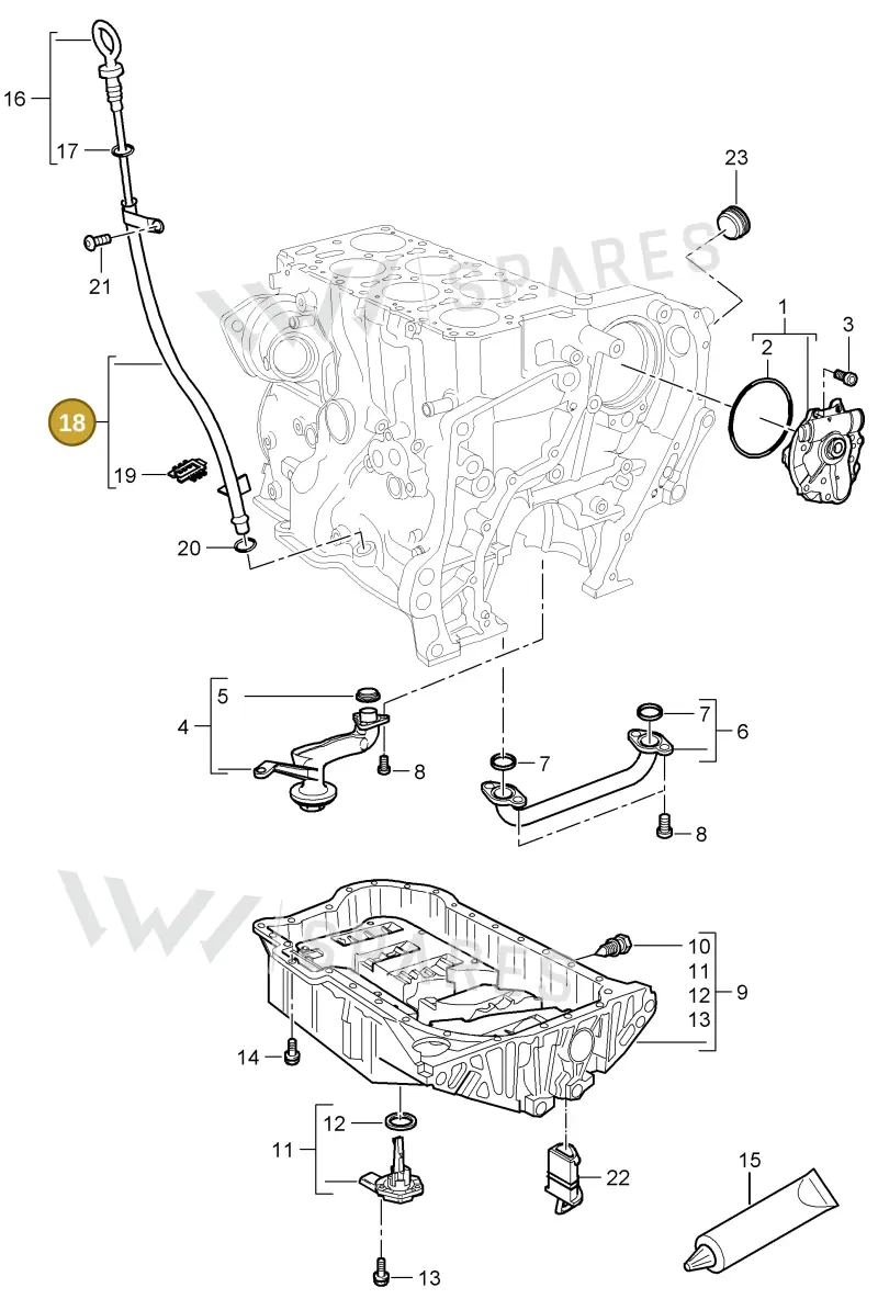 95510706600 — Porsche Cayenne (2007-2010) diagram p31104005, position 18