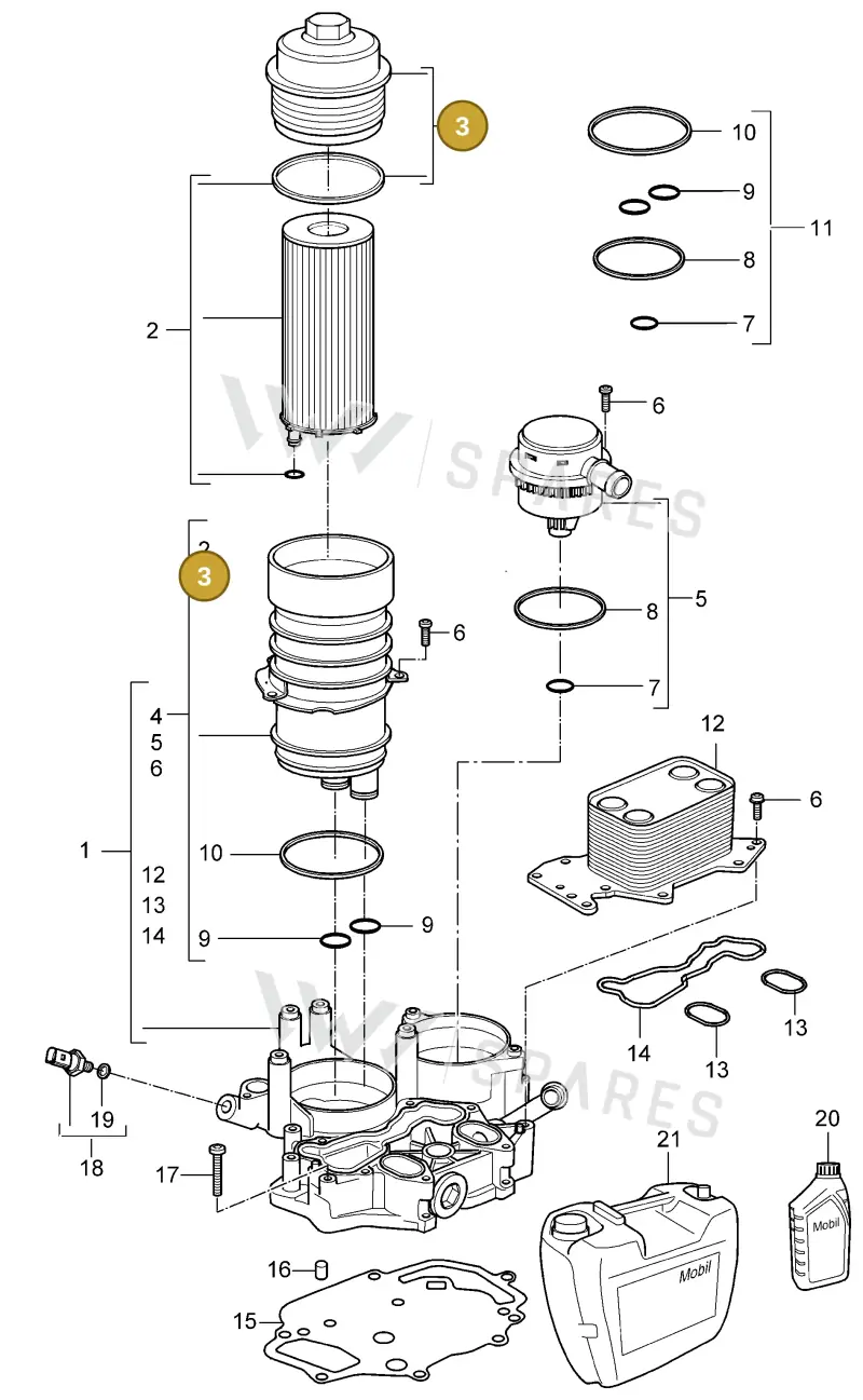 95510712200 — Porsche Cayenne (2007-2010) diagram p31104020, position 3