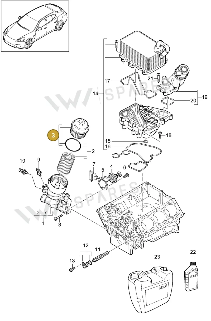 95510712200 — Porsche Panamera (2009-2016) diagram p35104080, position 3