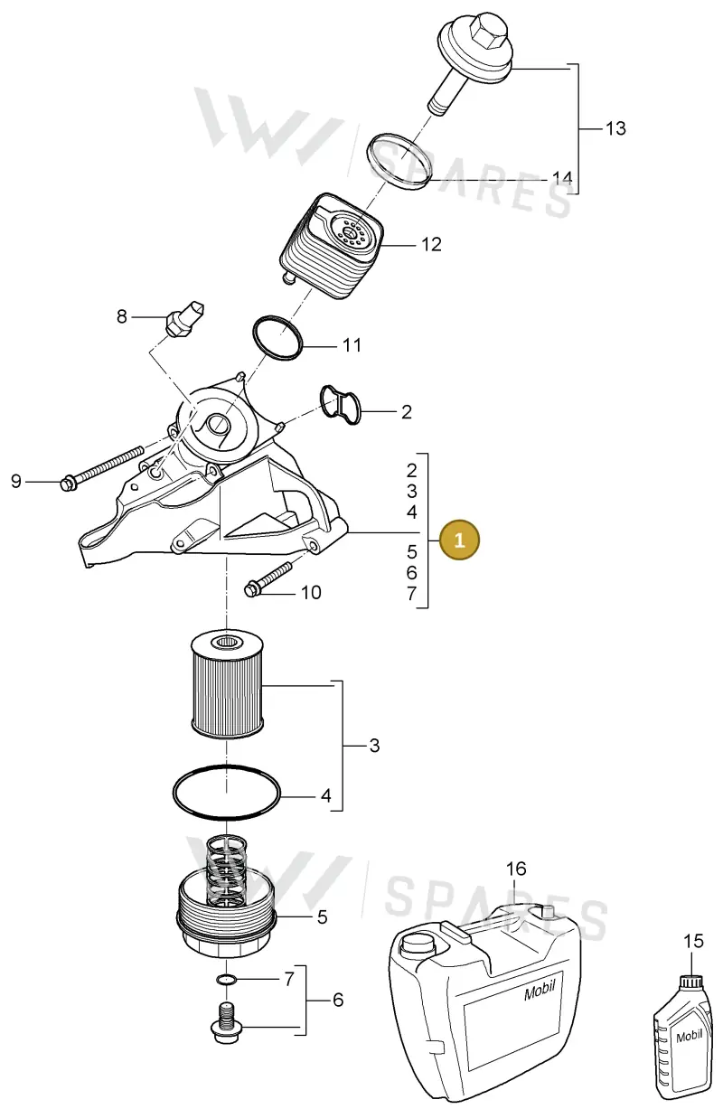 95510740302 — Porsche Cayenne (2002-2006) diagram p24104011, position 1