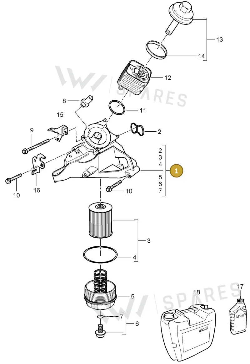 95510740302 — Porsche Cayenne (2007-2010) diagram p31104015, position 1