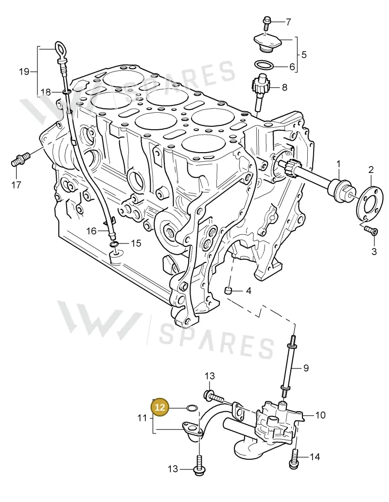 95510744400 — Porsche Cayenne (2002-2006) diagram p24104002, position 12
