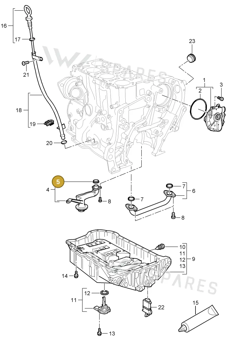 95510756700 — Porsche Cayenne (2007-2010) diagram p31104005, position 5