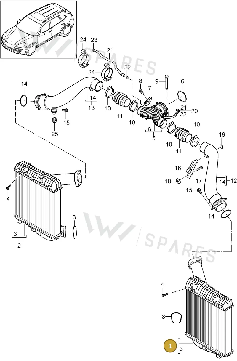 95511063902 — Porsche Cayenne (2010-2018) diagram p37107070, position 1