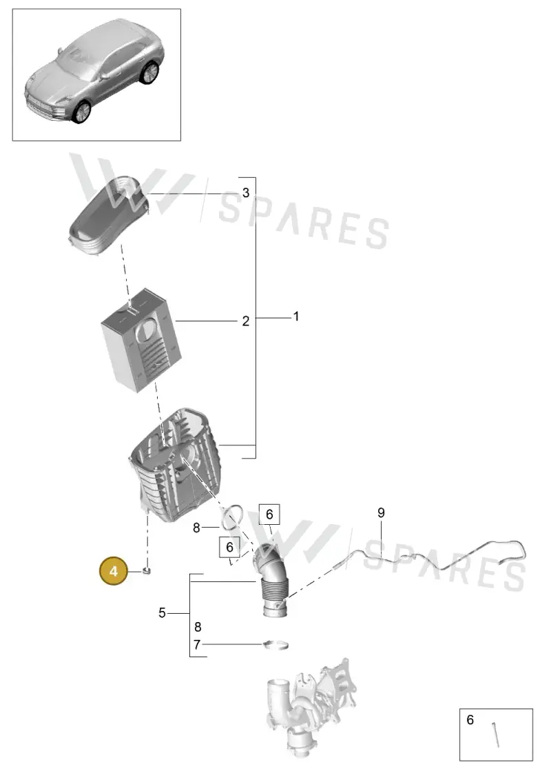 95511066900 — Porsche Macan R4 TFSI (2018-) diagram p52000142, position 4
