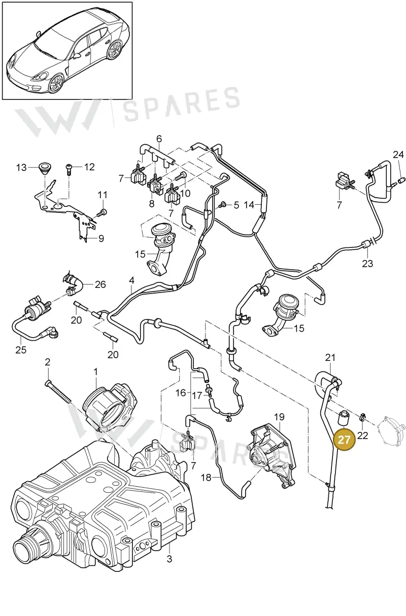 95511072230 — Porsche Panamera (2009-2016) diagram p35107022, position 27
