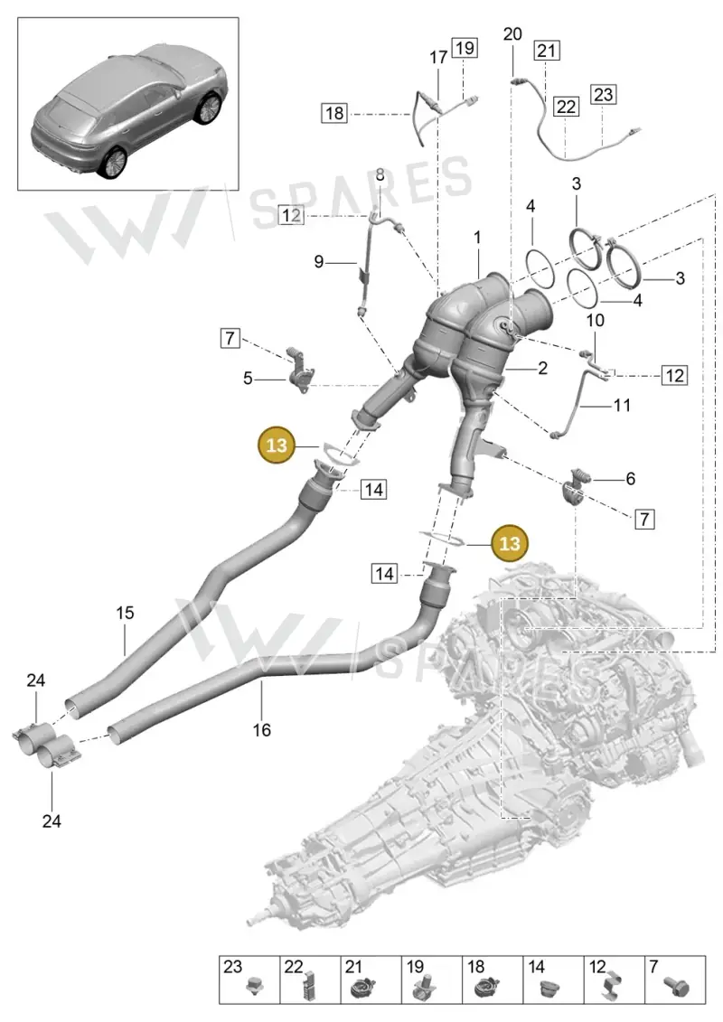 95511111310 — Porsche Macan (2018-2022) diagram p52000130, position 13