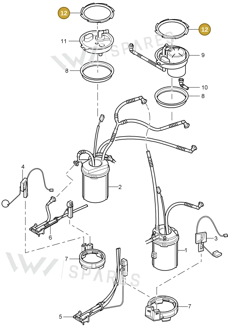 95520162301 — Porsche Cayenne (2002-2006) diagram p24201002, position 12