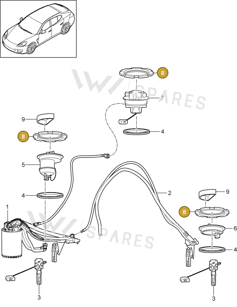 95520162301 — Porsche Panamera (2009-2016) diagram p35201010, position 8