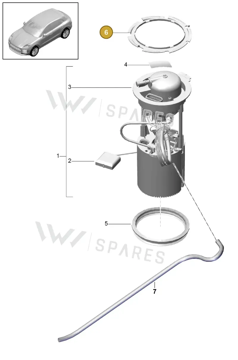 95520162301 — Porsche Macan (2013-2018) diagram p44201012, position 6