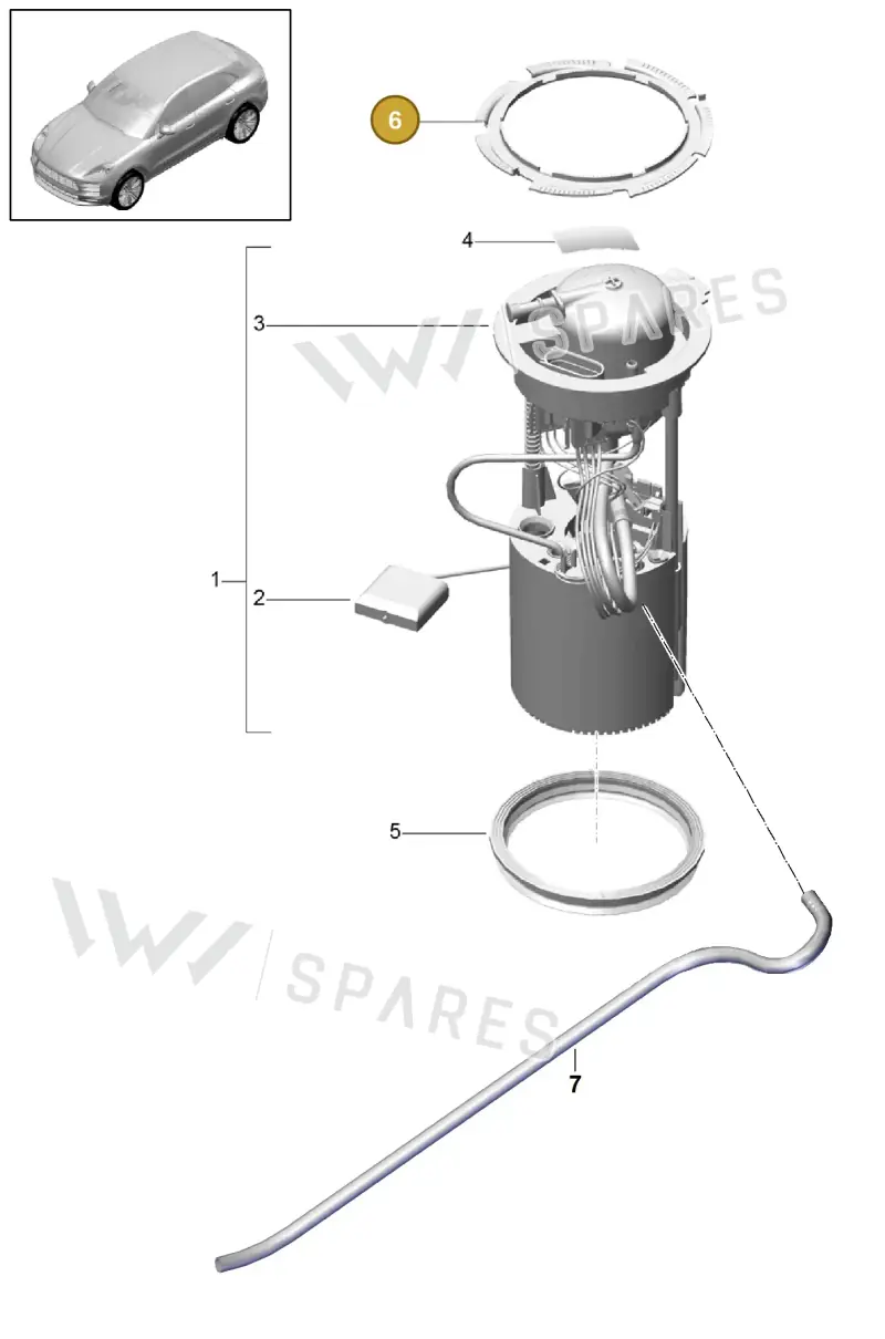 95520162301 — Porsche Macan (2018-2022) diagram p52201050, position 6