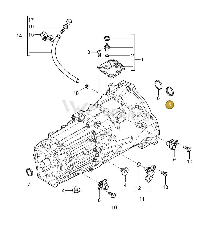 95530110900 — Porsche Cayenne (2007-2010) diagram p31302005, position 5