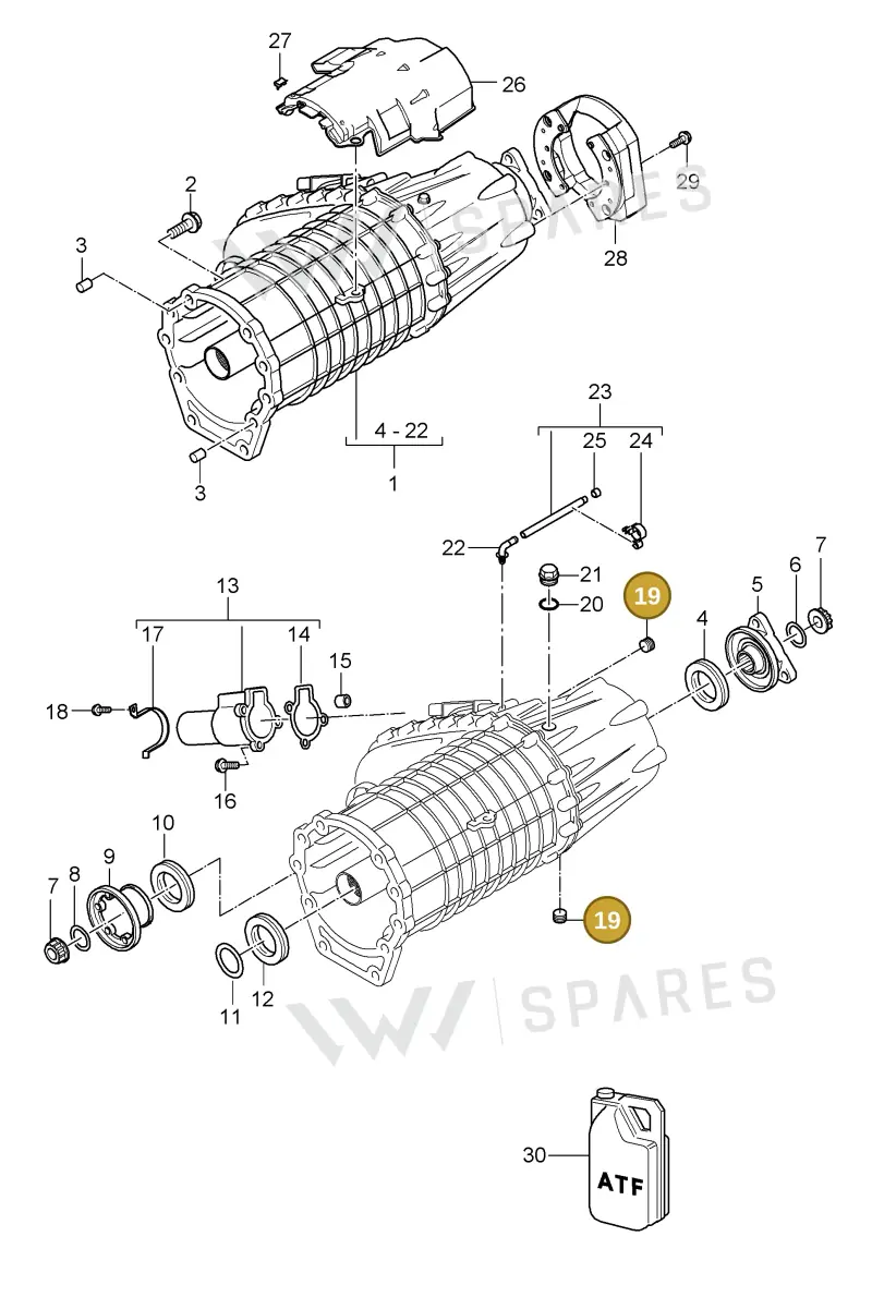 95530111501 — Porsche Cayenne (2007-2010) diagram p31305015, position 19