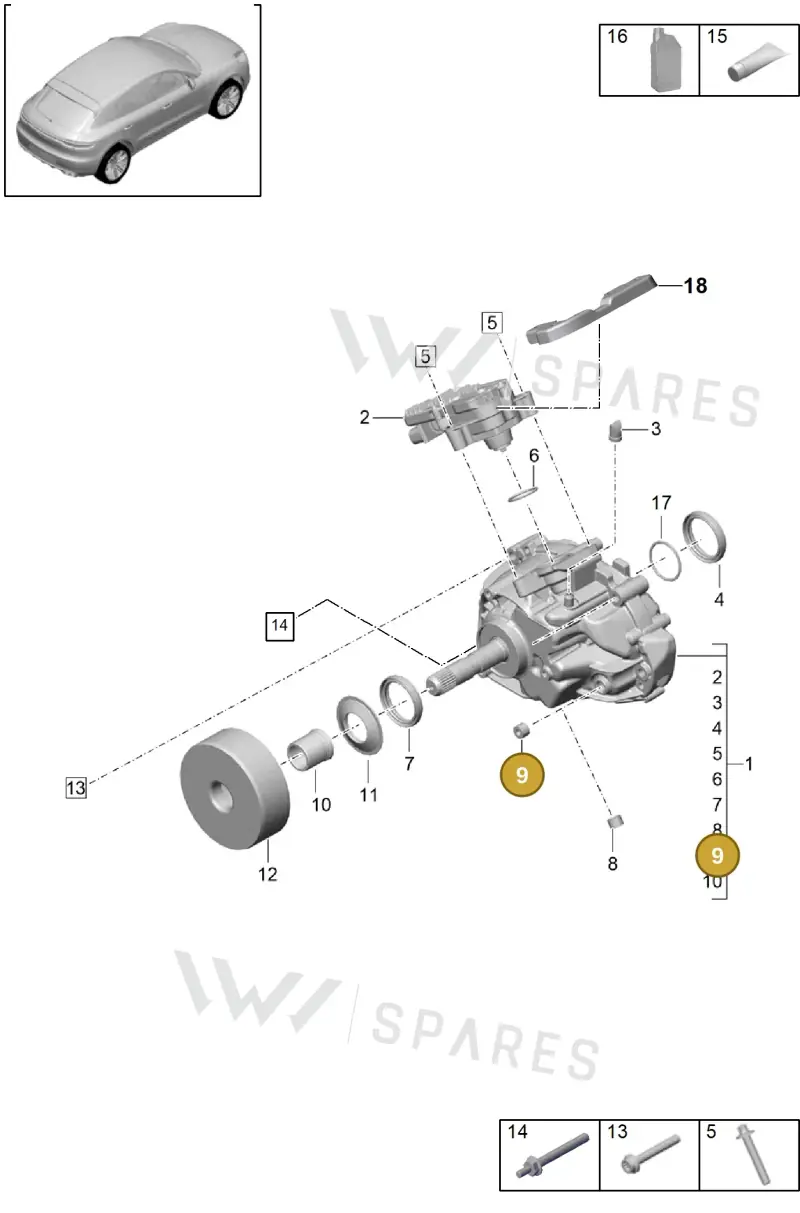 95530111501 — Porsche Macan (2018-2022) diagram p52000222, position 9
