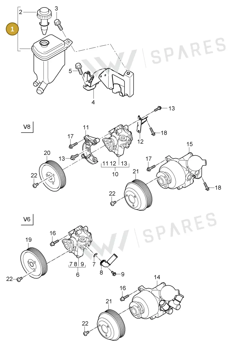 95531401530 — Porsche Cayenne (2007-2010) diagram p31403003, position 1
