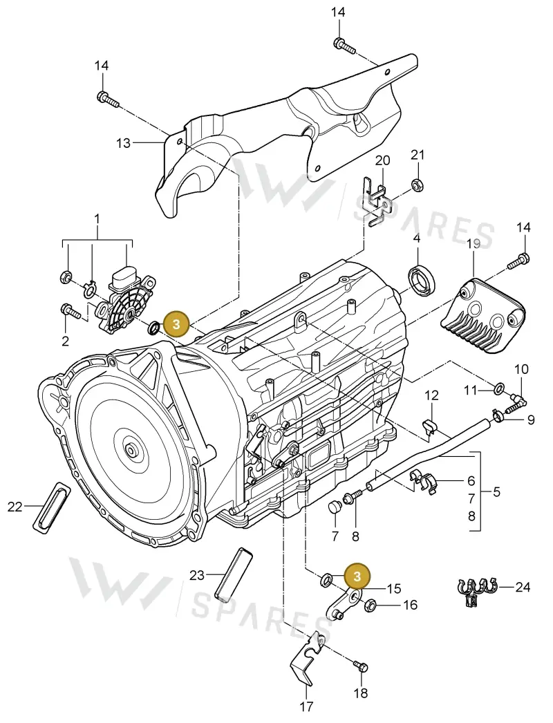 95532119930 — Porsche Cayenne (2007-2010) diagram p31320010, position 3