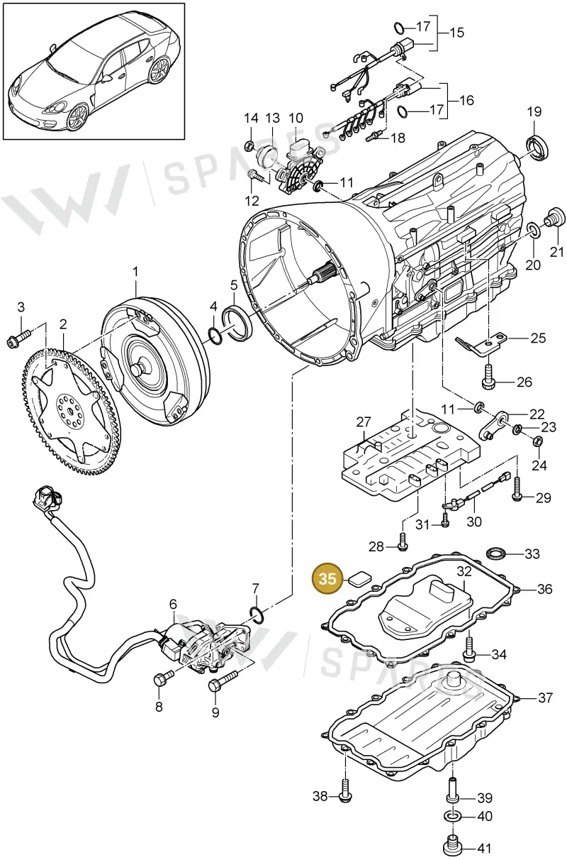 95532136800 — Porsche Panamera (2009-2016) diagram p35320020, position 35