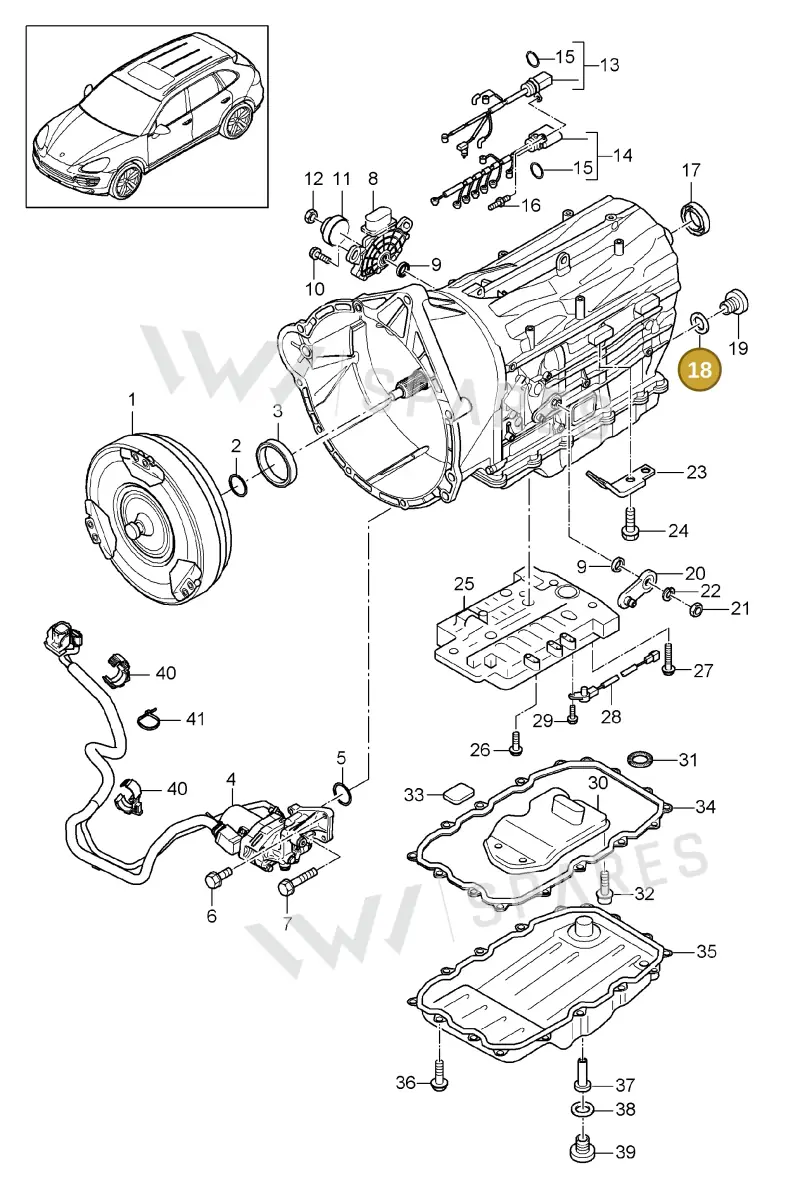 95532137900 — Porsche Cayenne (2010-2018) diagram p37320020, position 18
