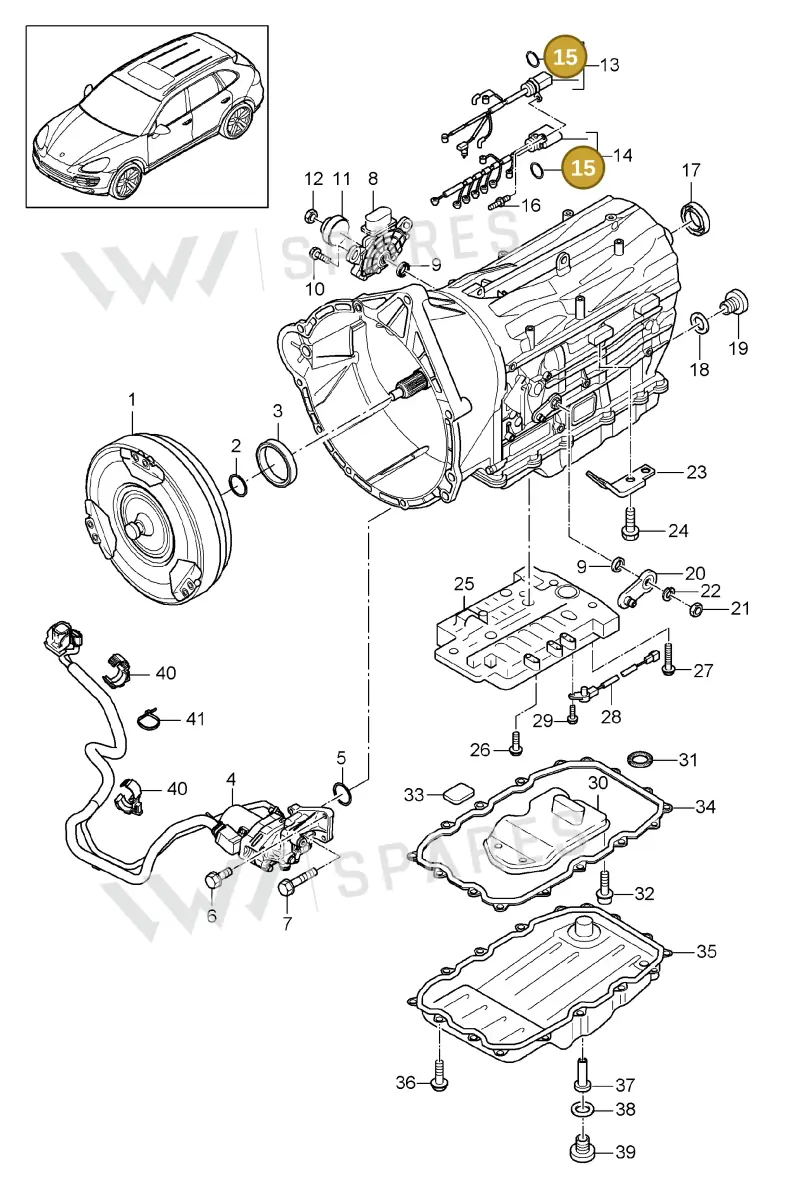 95532536400 — Porsche Cayenne (2010-2018) diagram p37320020, position 15