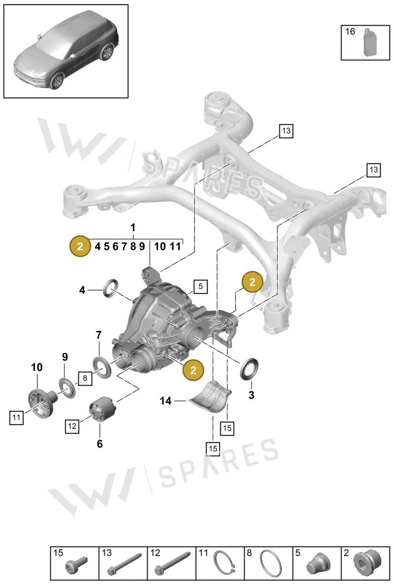 95533205700 — Porsche Cayenne (2017-2023) diagram p51305020, position 2