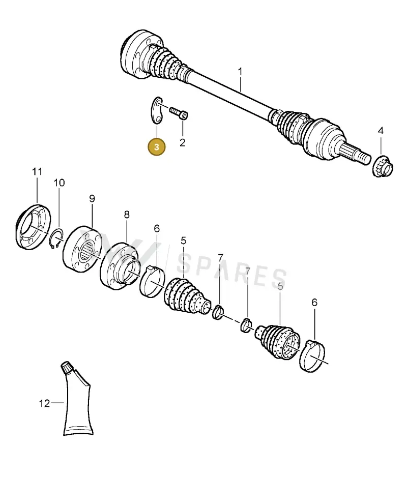 95533219121 — Porsche Carrera GT (2003-2006) diagram p25501005, position 3