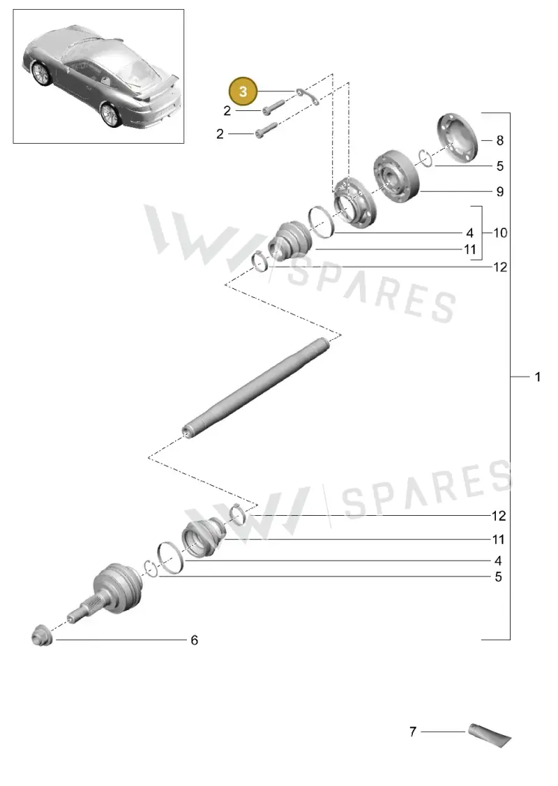95533219121 — Porsche 911 (2013-2020) diagram p41501005, position 3