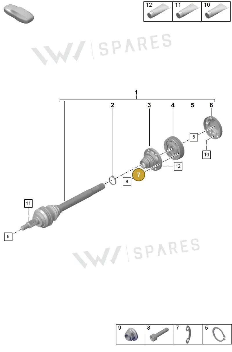 95533219121 — Porsche 911 (2021-2022) diagram p59501100, position 7