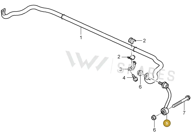 95533306921 — Porsche Cayenne (2007-2010) diagram p31501003, position 5