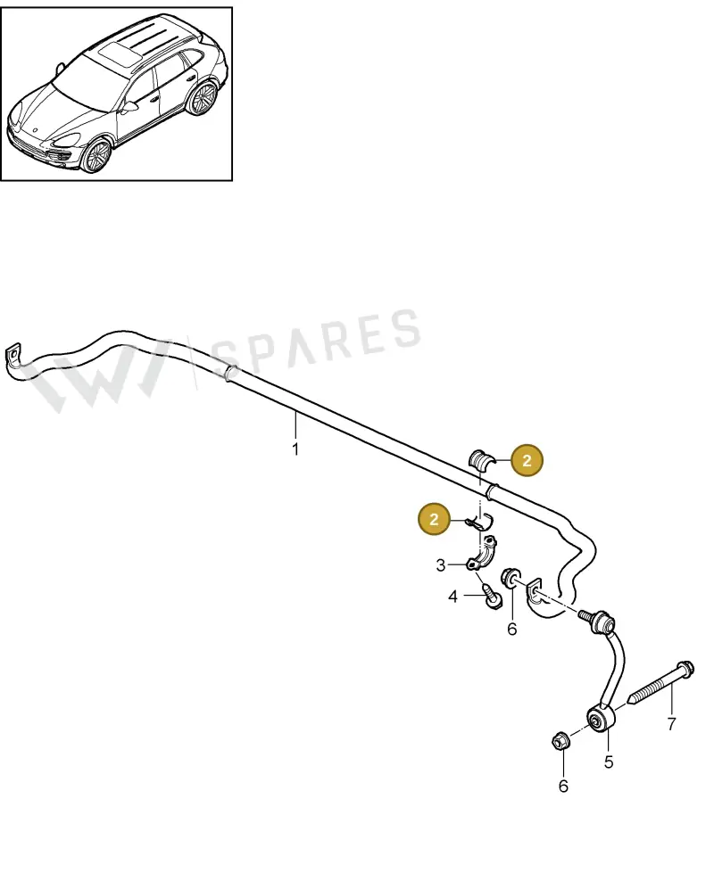 95533379250 — Porsche Cayenne (2010-2018) diagram p37501003, position 2