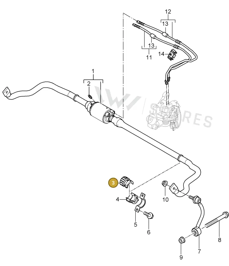 95533379300 — Porsche Cayenne (2007-2010) diagram p31501004, position 3