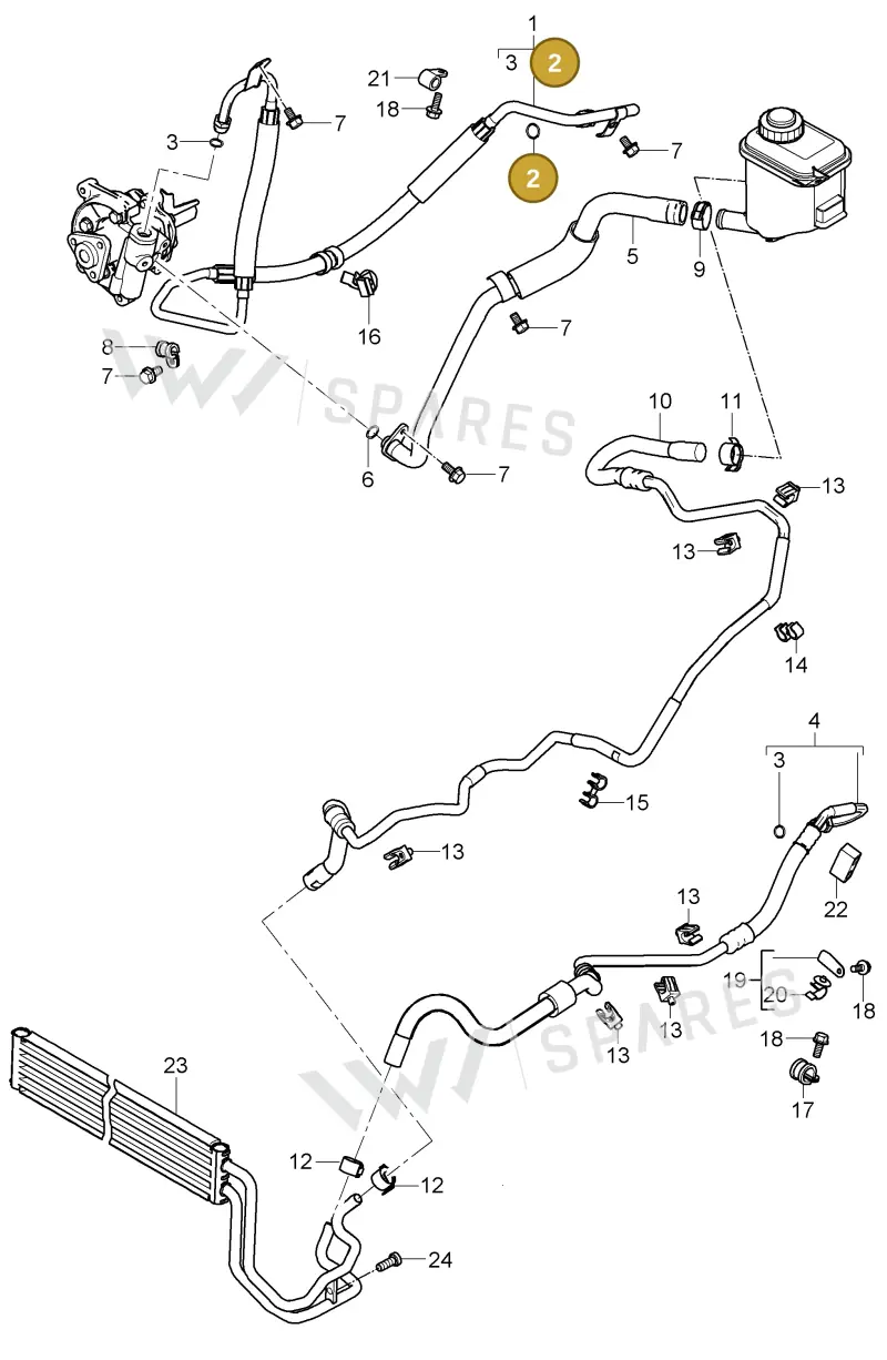 95534754200 — Porsche Cayenne (2007-2010) diagram p31403001, position 2