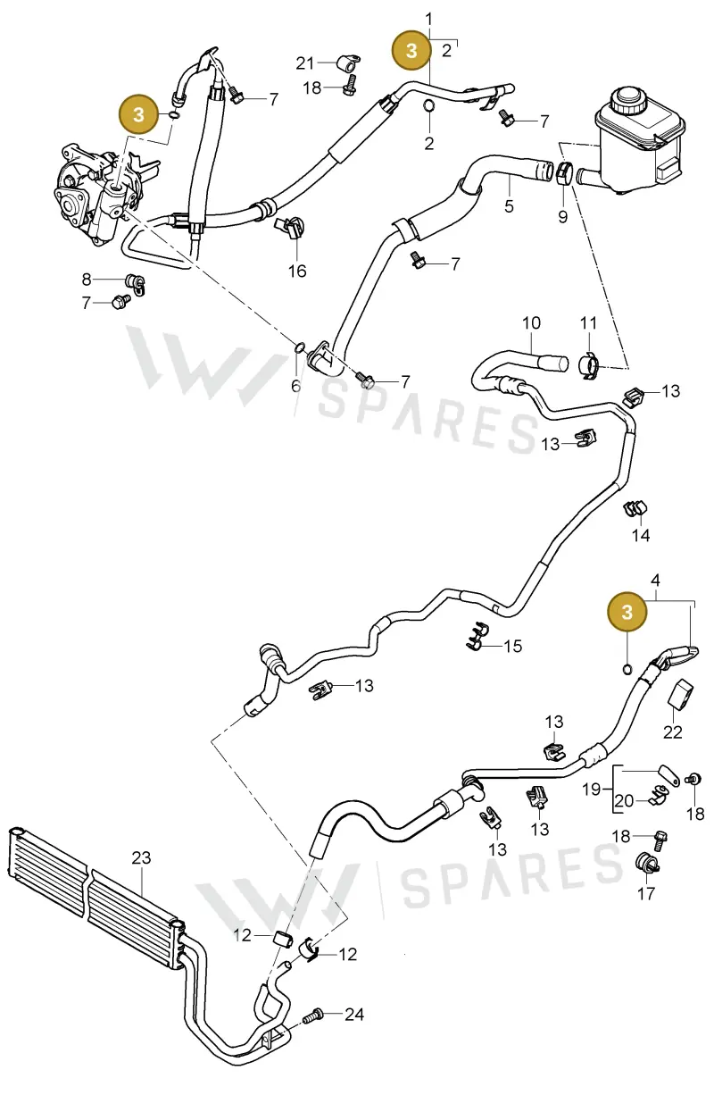 95534754300 — Porsche Cayenne (2007-2010) diagram p31403001, position 3