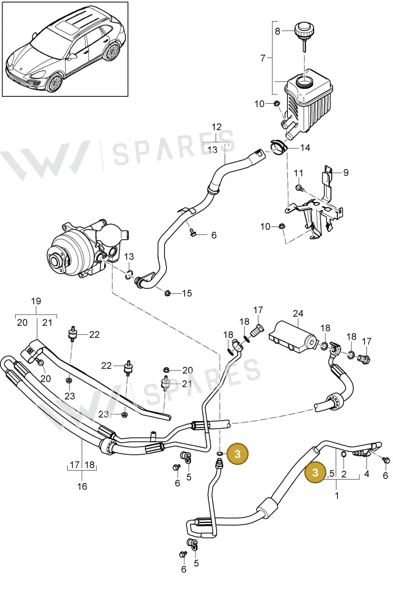 95534754300 — Porsche Cayenne (2010-2018) diagram p37402030, position 3