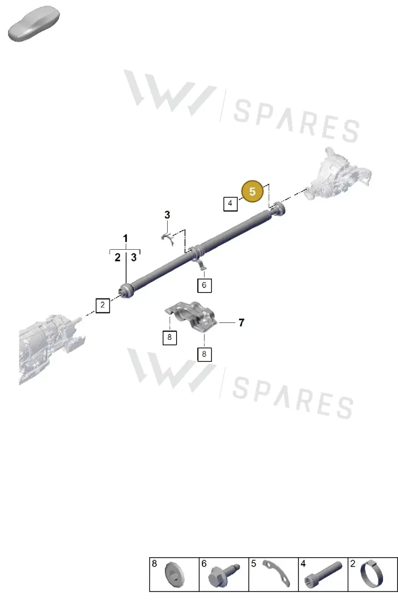 95534919121 — Porsche Cayenne Coupe (2023-2023) diagram p60304200, position 5