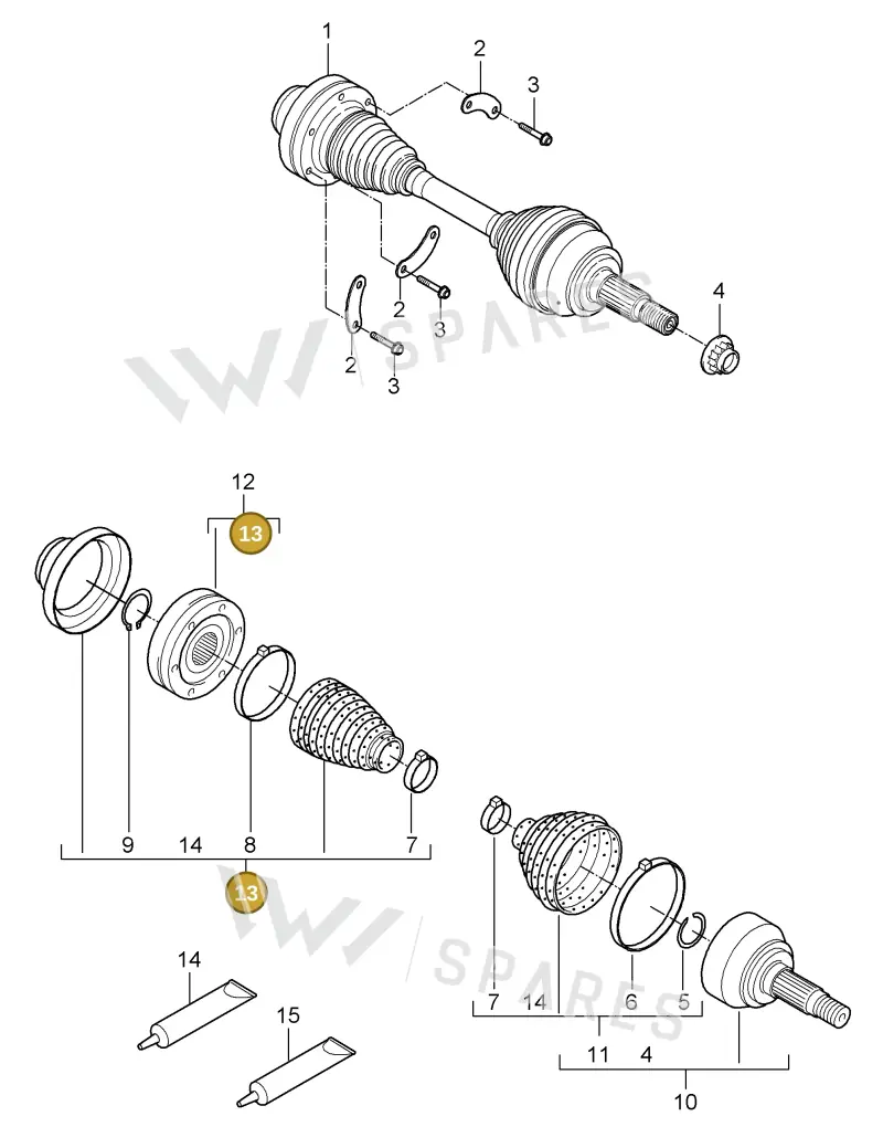 95534990301 — Porsche Cayenne (2007-2010) diagram p31401010, position 13