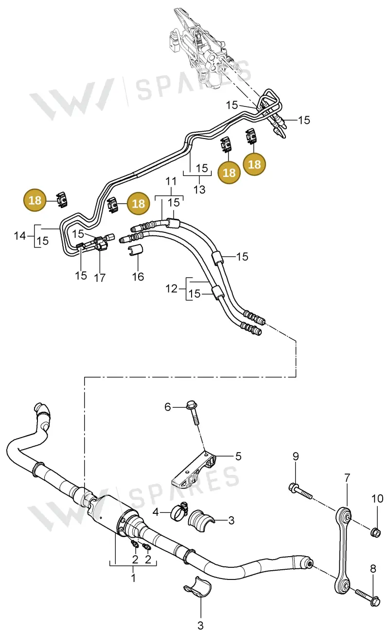 95535951000 — Porsche Cayenne (2007-2010) diagram p31402006, position 18