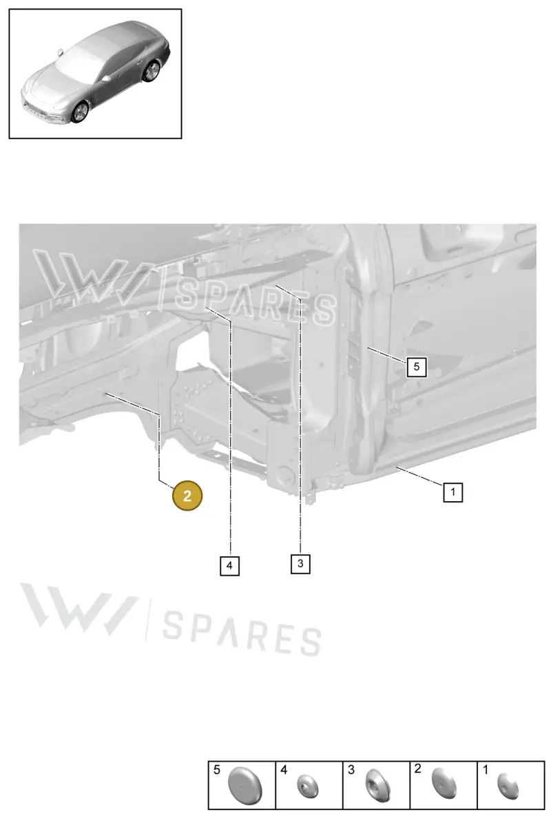 95550418201 — Porsche Panamera (2023-2025) diagram p49806005, position 2