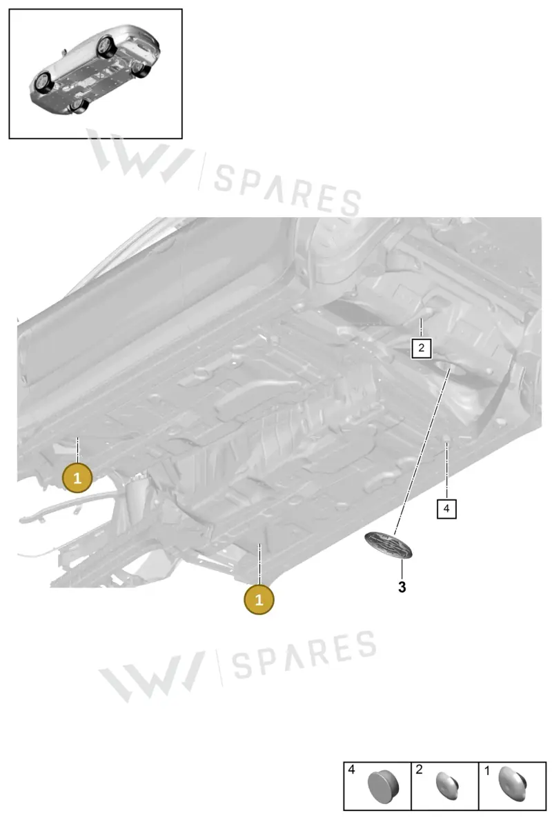 95550418401 — Porsche Panamera (2023-2025) diagram p49806025, position 1