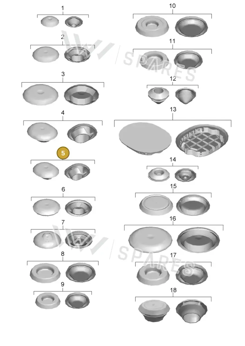 95550418500 — Porsche Cayman (2019-2022) diagram p46801002, position 5