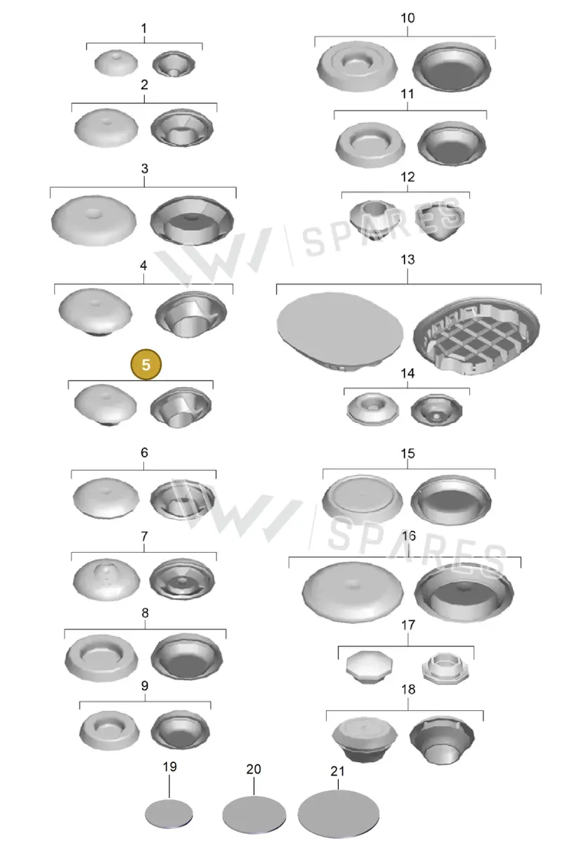 95550418500 — Porsche Boxster (2016-2019) diagram p48801002, position 5