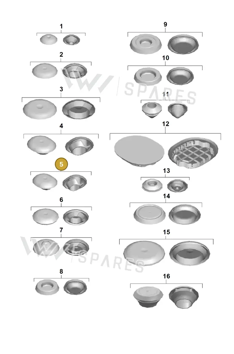 95550418500 — Porsche Boxster Spyder (2019-2020) diagram p54801010, position 5