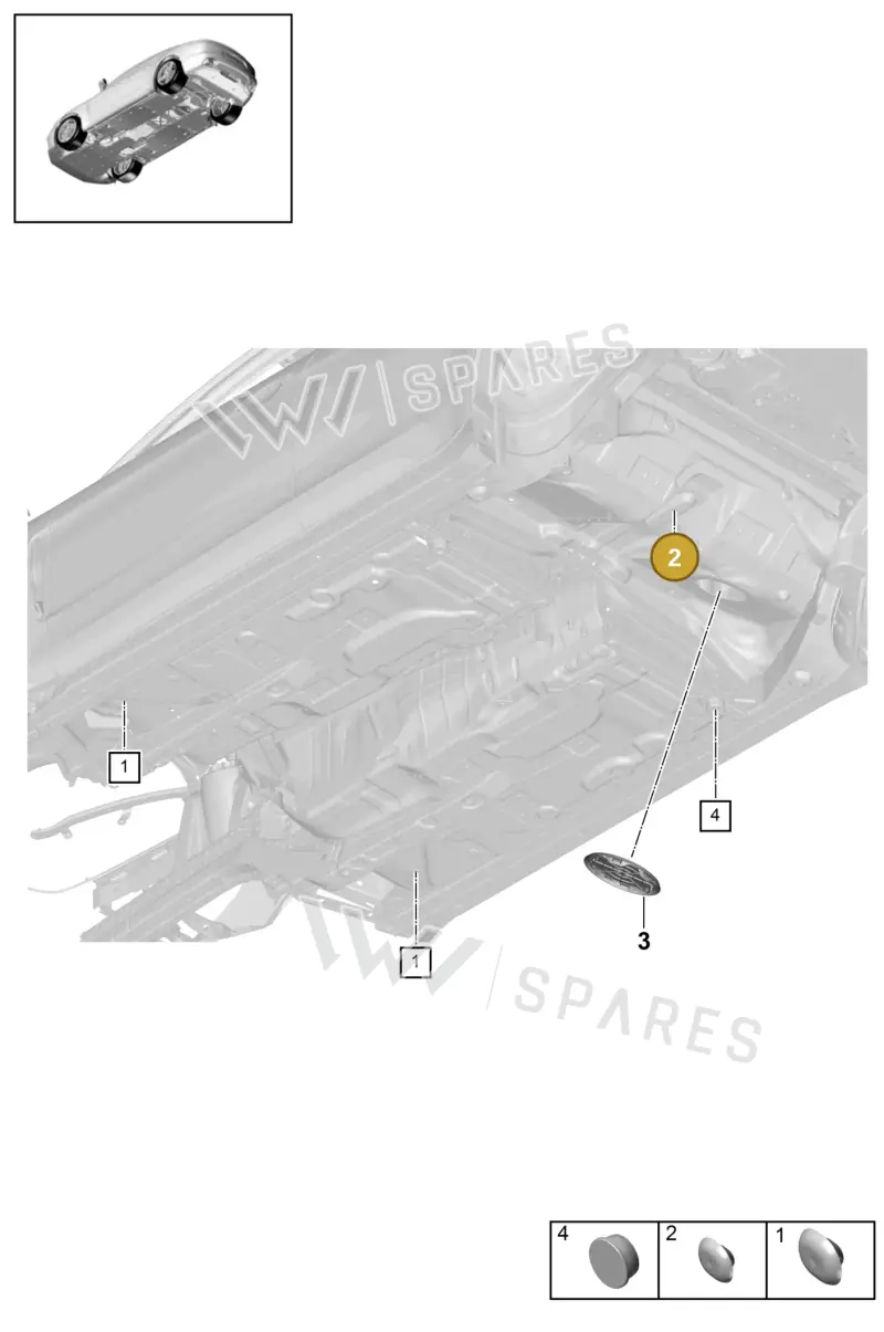 95550418500 — Porsche Panamera (2023-2025) diagram p49806025, position 2