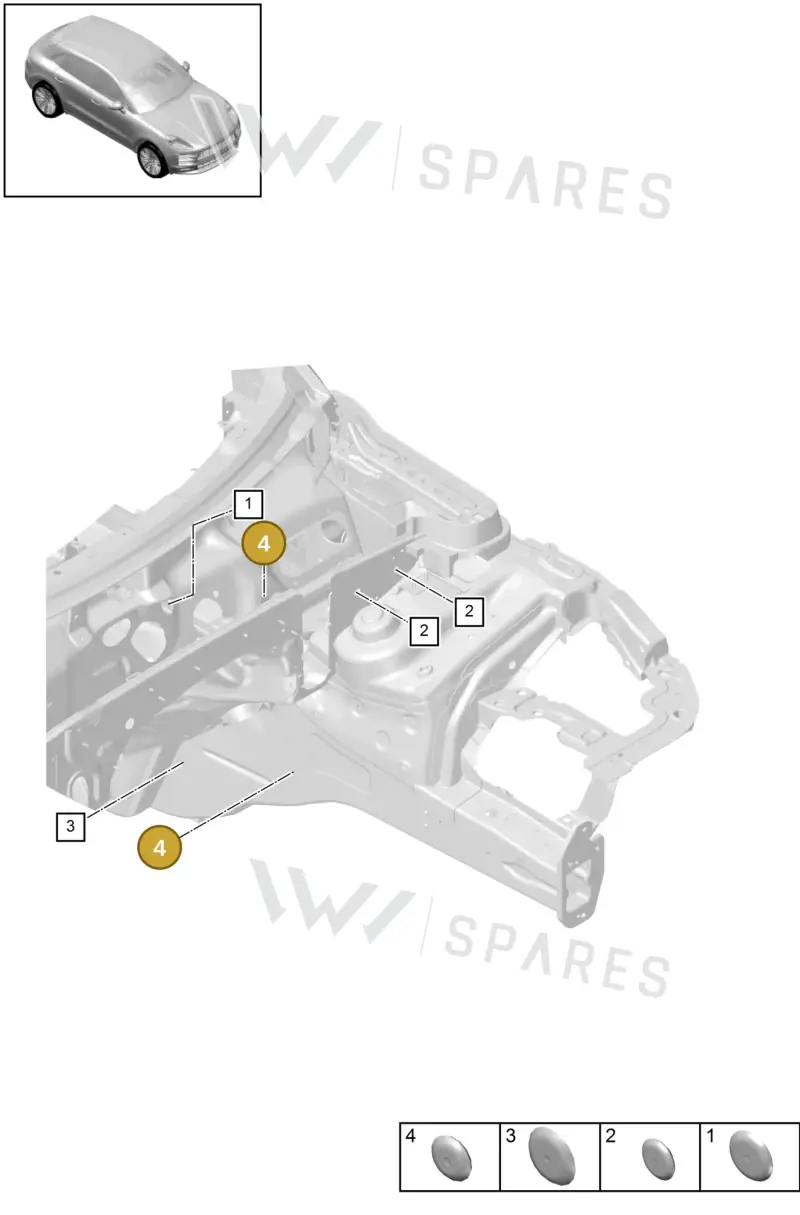 95550418700 — Porsche Macan (2018-2022) diagram p52806000, position 4