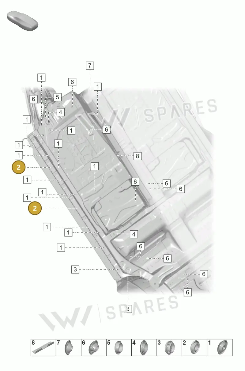 95550418700 — Porsche Taycan Sport Turismo (2019-2024) diagram p56806100, position 2