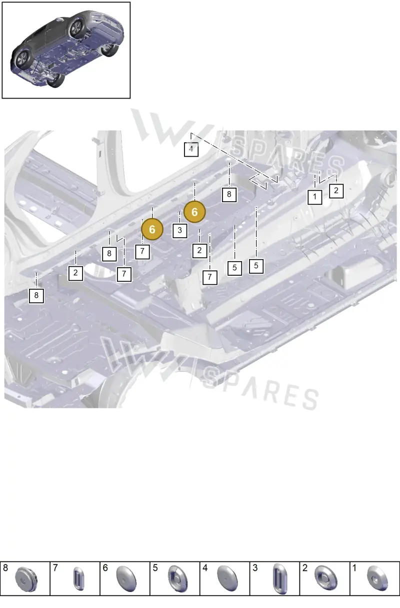 95550418700 — Porsche Cayenne Coupe (2023-2023) diagram p51806010, position 6