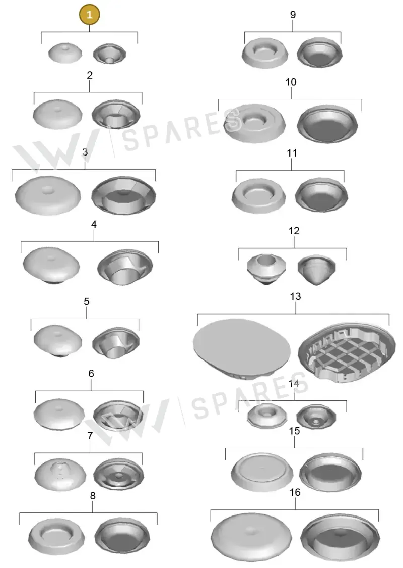 95550428100 — Porsche Cayman GT4 (2015-2016) diagram p45801002, position 1